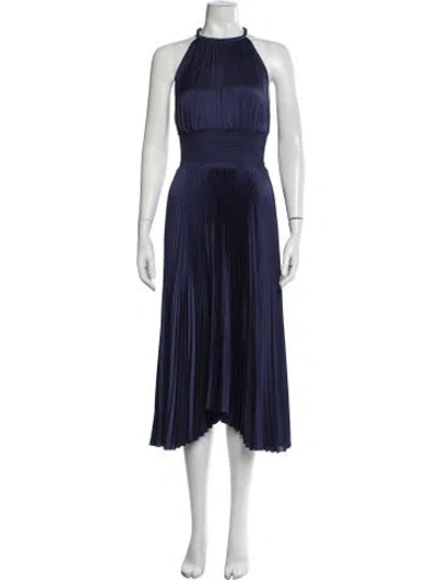 Pre-owned A.l.c Halterneck Midi Length Dress In Blue