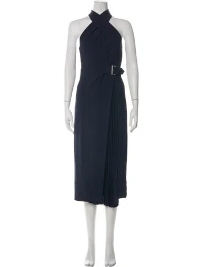 Pre-owned A.l.c Halterneck Midi Length Dress In Blue