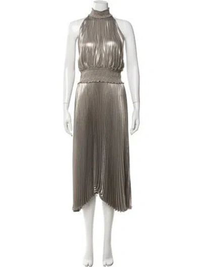 Pre-owned A.l.c Halterneck Midi Length Dress In Gray
