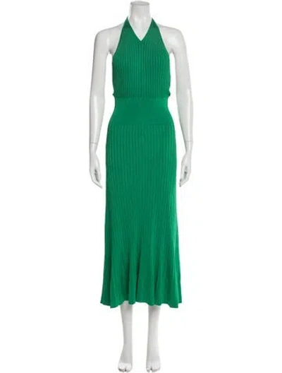 Pre-owned A.l.c Halterneck Midi Length Dress In Green