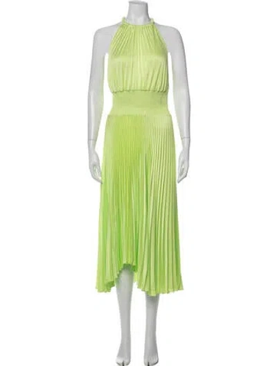 Pre-owned A.l.c Halterneck Midi Length Dress In Green