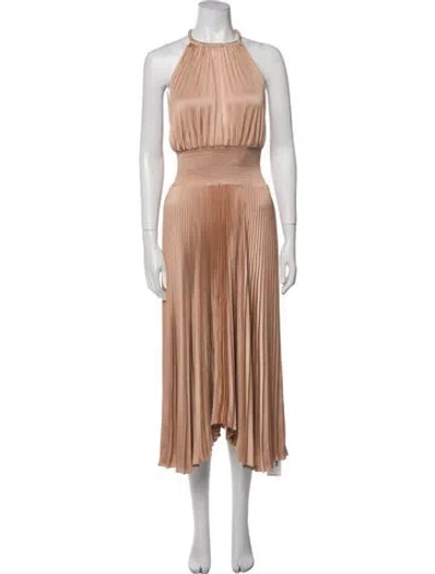 Pre-owned A.l.c Halterneck Midi Length Dress In Neutral