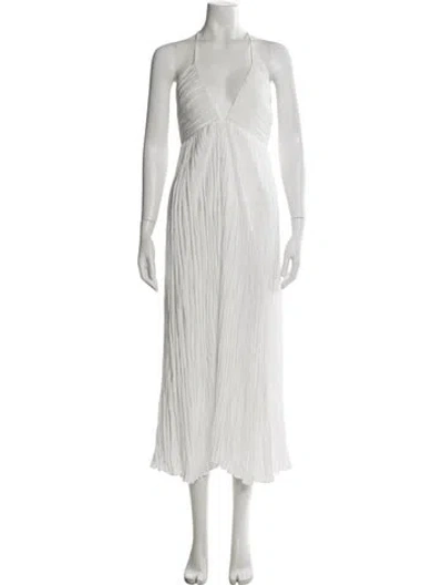 Pre-owned A.l.c Halterneck Midi Length Dress In Neutral