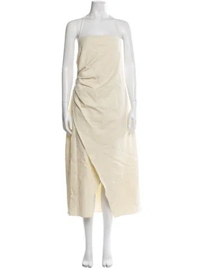 Pre-owned A.l.c Halterneck Midi Length Dress In Neutral