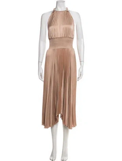 Pre-owned A.l.c Halterneck Midi Length Dress In Neutral