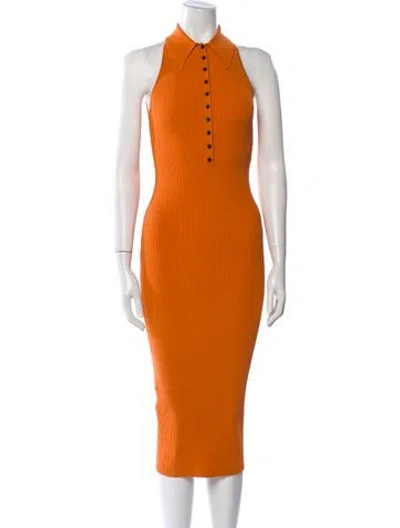 Pre-owned A.l.c Halterneck Midi Length Dress In Orange