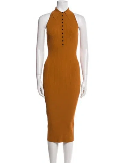Pre-owned A.l.c Halterneck Midi Length Dress In Orange