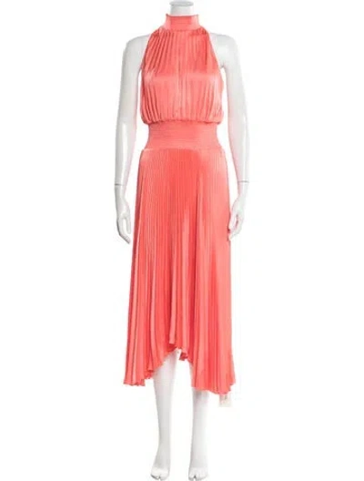 Pre-owned A.l.c Halterneck Midi Length Dress In Orange