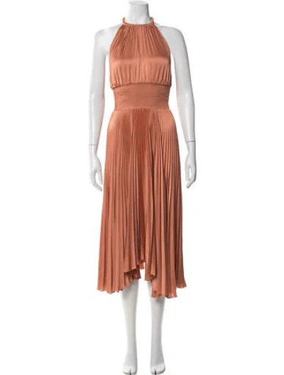 Pre-owned A.l.c Halterneck Midi Length Dress In Orange