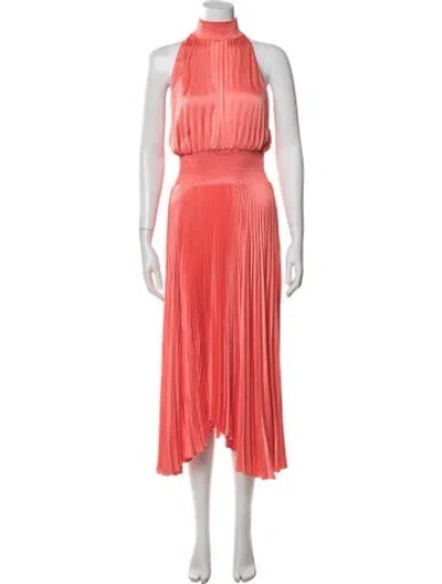 Pre-owned A.l.c Halterneck Midi Length Dress In Orange