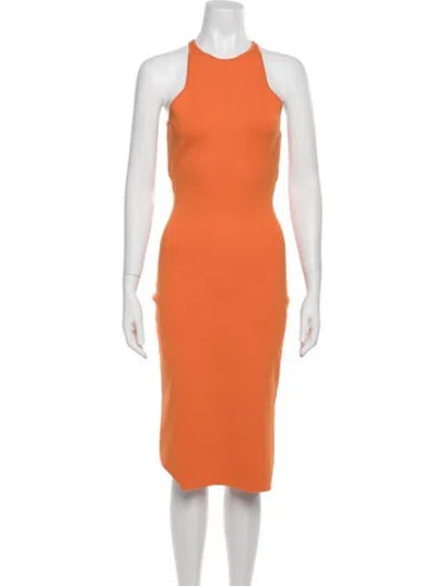 Pre-owned A.l.c Halterneck Midi Length Dress In Orange