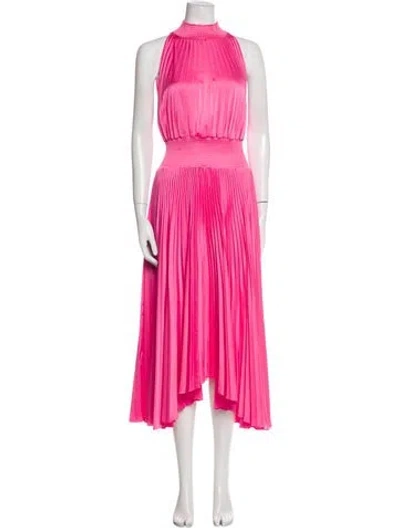 Pre-owned A.l.c Halterneck Midi Length Dress In Pink