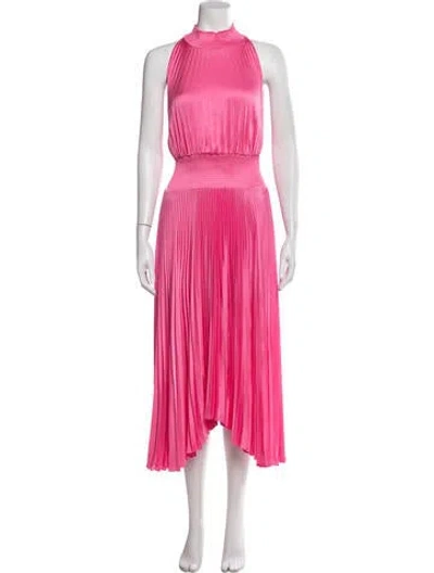 Pre-owned A.l.c Halterneck Midi Length Dress In Pink