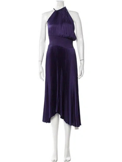Pre-owned A.l.c Halterneck Midi Length Dress In Purple