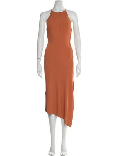 Pre-owned A.l.c Halterneck Midi Length Dress W/ Tags In Orange