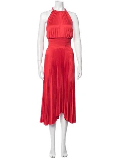 Pre-owned A.l.c Halterneck Midi Length Dress W/ Tags In Red