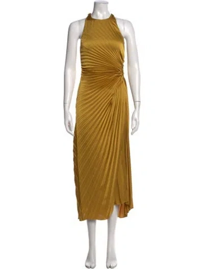 Pre-owned A.l.c Halterneck Midi Length Dress W/ Tags In Yellow
