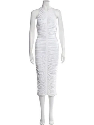 Pre-owned A.l.c Halterneck Midi Length Dress In White