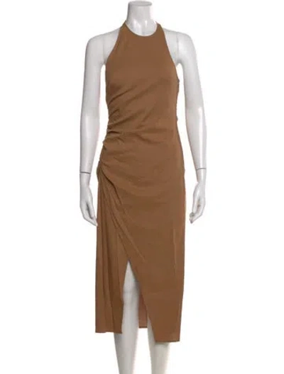 Pre-owned A.l.c Halterneck Midi Length Dress In Yellow