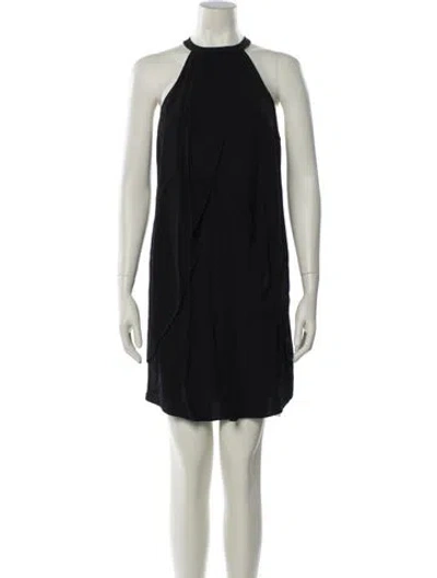 Pre-owned A.l.c Halterneck Mini Dress In Black