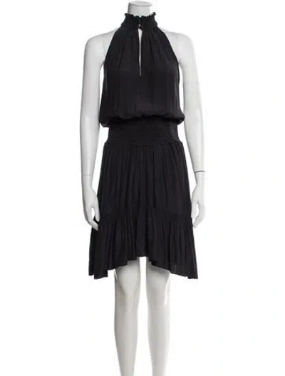 Pre-owned A.l.c Halterneck Mini Dress In Black