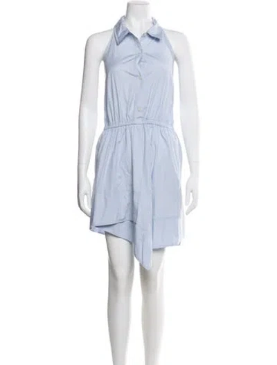 Pre-owned A.l.c Halterneck Mini Dress In Blue