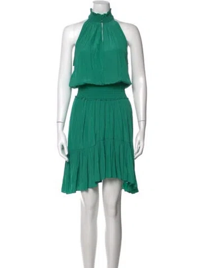 Pre-owned A.l.c Halterneck Mini Dress In Green