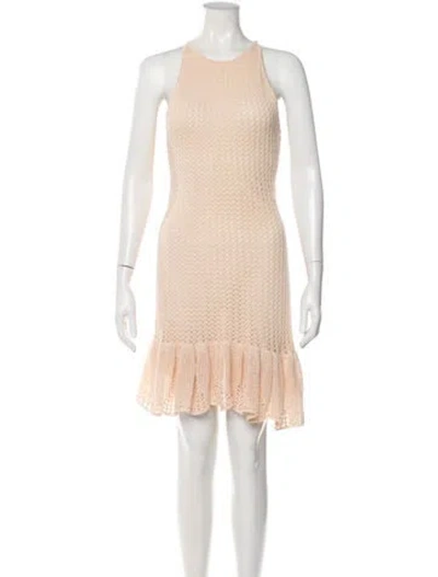 Pre-owned A.l.c Halterneck Mini Dress In Neutral