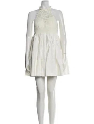Pre-owned A.l.c Halterneck Mini Dress In Neutral