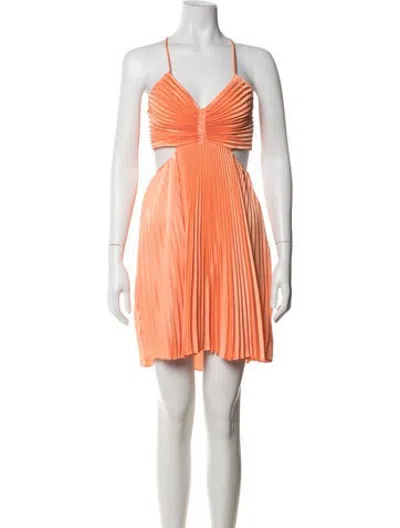 Pre-owned A.l.c Halterneck Mini Dress In Orange