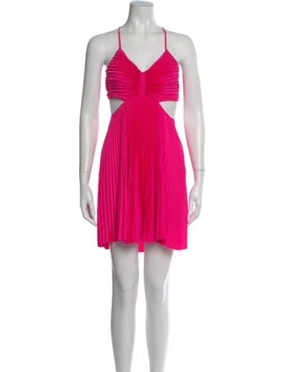 Pre-owned A.l.c Halterneck Mini Dress In Pink