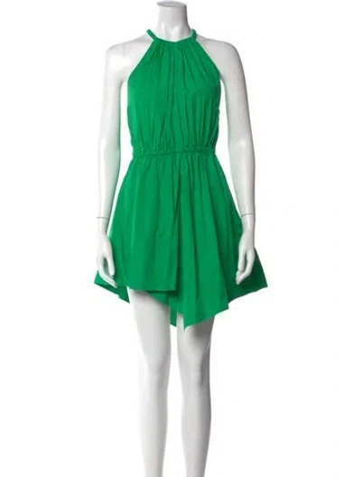 Pre-owned A.l.c Halterneck Mini Dress W/ Tags In Green