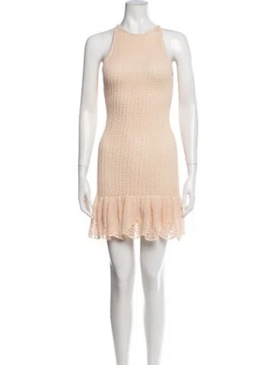 Pre-owned A.l.c Halterneck Mini Dress W/ Tags In Neutral