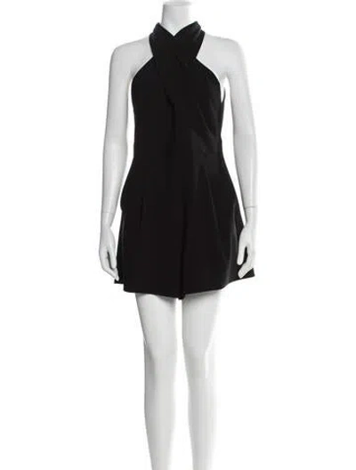 Pre-owned A.l.c Halterneck Romper In Black