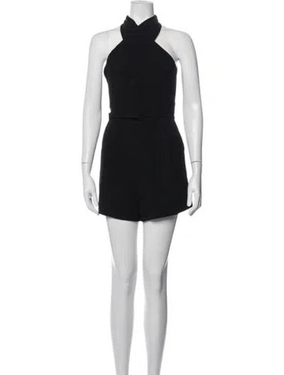 Pre-owned A.l.c Halterneck Romper In Black