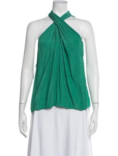 Pre-owned A.l.c Halterneck Sleeveless Blouse In Green