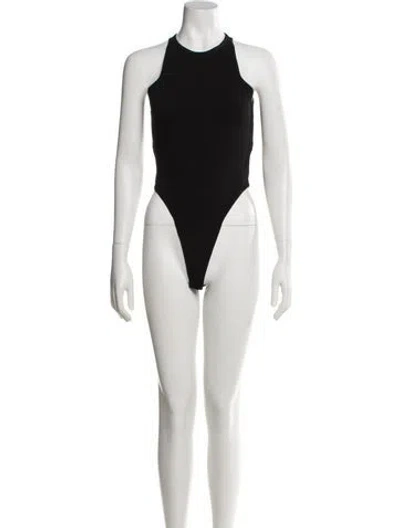 Pre-owned A.l.c Halterneck Sleeveless Bodysuit In Gray