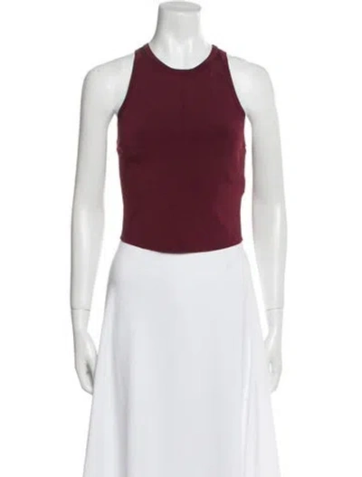 Pre-owned A.l.c Halterneck Sleeveless Crop Top In Black