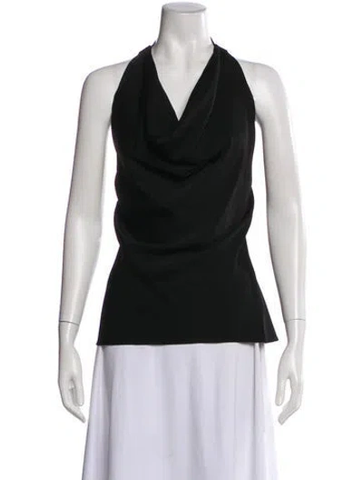Pre-owned A.l.c Halterneck Sleeveless Top In Black