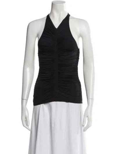Pre-owned A.l.c Halterneck Sleeveless Top In Black