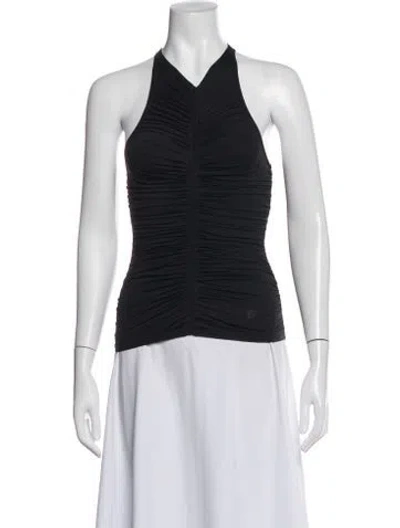 Pre-owned A.l.c Halterneck Sleeveless Top In Black