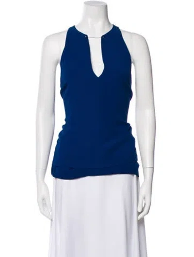 Pre-owned A.l.c Halterneck Sleeveless Top In Blue