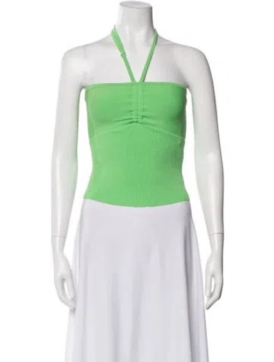 Pre-owned A.l.c Halterneck Sleeveless Top In Green