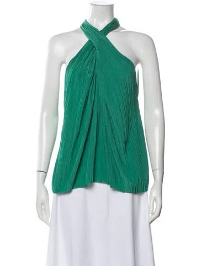 Pre-owned A.l.c Halterneck Sleeveless Top In Green