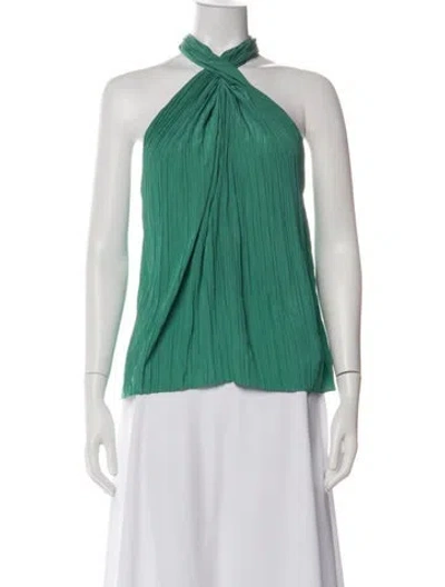 Pre-owned A.l.c Halterneck Sleeveless Top In Green