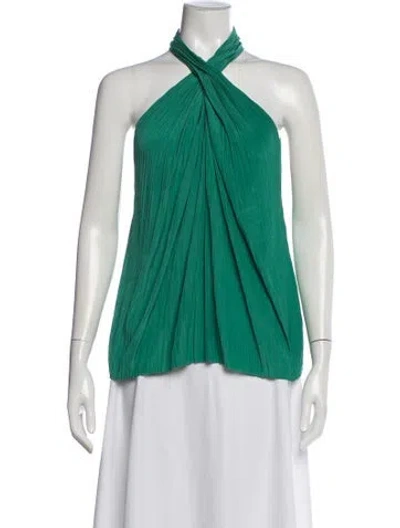 Pre-owned A.l.c Halterneck Sleeveless Top In Green