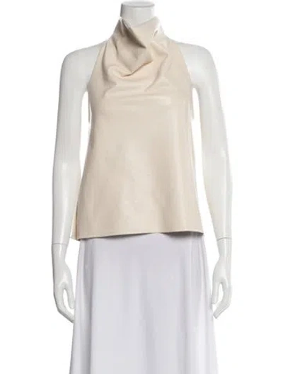 Pre-owned A.l.c Halterneck Sleeveless Top In Neutral