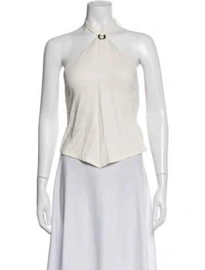 Pre-owned A.l.c Halterneck Sleeveless Top In Neutral