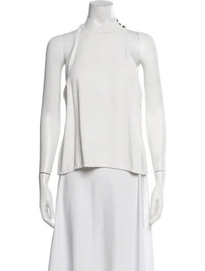 Pre-owned A.l.c Halterneck Sleeveless Top In White
