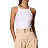 A.l.c Hannah Womens Stretch Manmade Tank Top In White